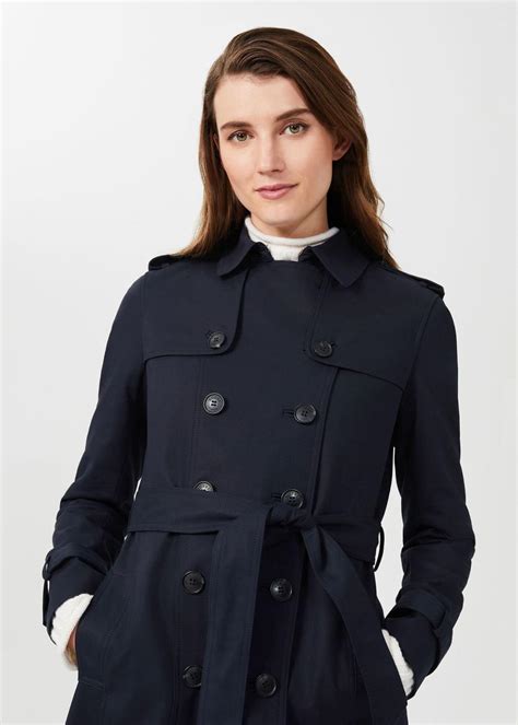 Womens Saskia Water Resistant Trench Coat Navy Hobbs Coats And Jackets