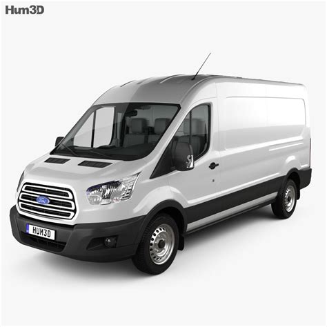 Ford Transit Panel Van L2h2 With Hq Interior 2017 3d Model Vehicles