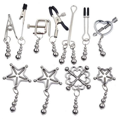 Nipple Clamps Breast Clips Boobs Stimulate Erotic Toy Sex Labia Slave Restraint Fetish Couple
