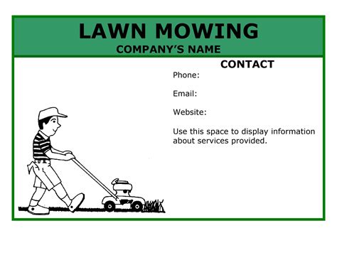 Free Lawn Care Templates Templates Printable Download