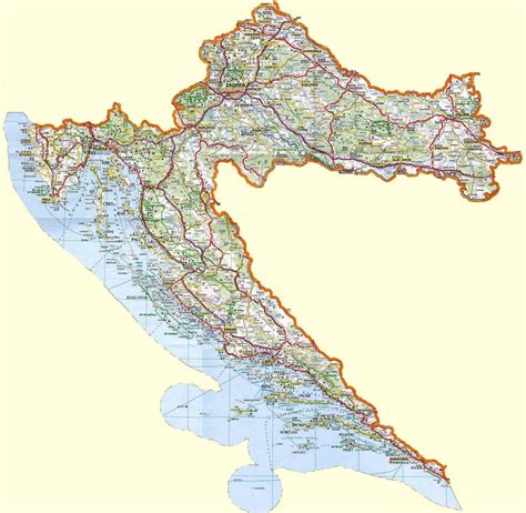 Mapa Chorvatska Automapa Chorvatska Mapa Ostrova Pag Novalja