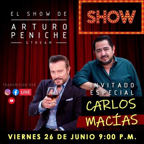 Promocional Carlos Macías Este Viernes 26 En El Show De Arturo