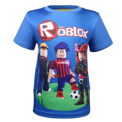 Roblox 3d Printed Boys Summer T Shirts Polyester Short Sleeved Bright