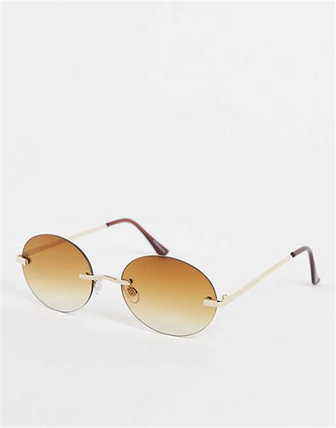 madein round sunglasses in sheer brown asos