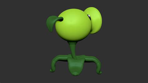 stl file peashooter from plants vs zombies 3d print model・3d print design to download・cults