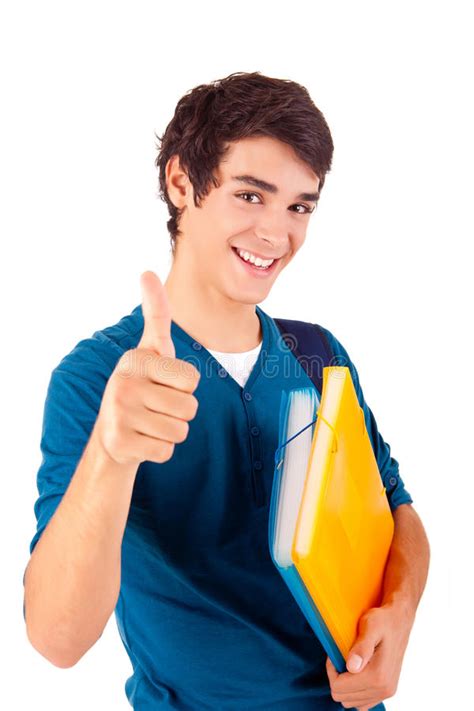 Young Happy Student Showing Thumbs Up Stock Image Image Of Profession