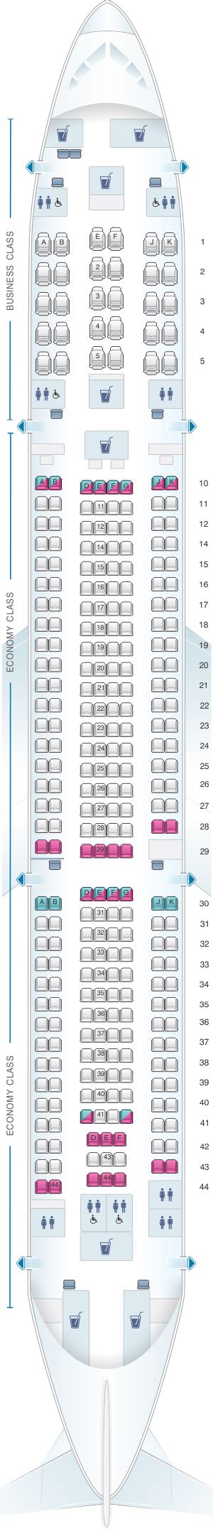 Qatar Airways A330 Seat Map
