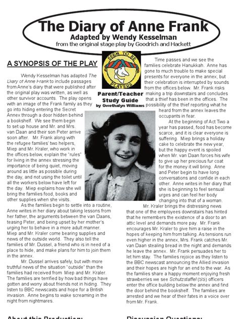 The Diary Of Anne Frank Pdf Unrest