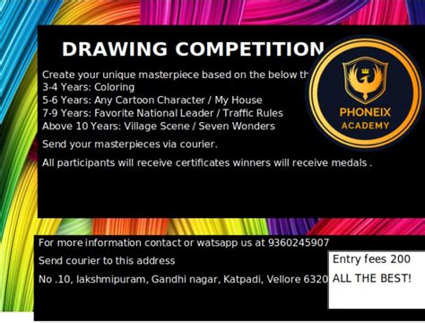 Advena world organizes the international children's art competition to provide exposure to. Phoenix Academy Drawing Competition 2020 - Kids Contests