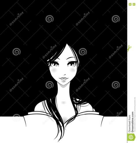 Beautiful Anime Girl Stock Vector Illustration Of