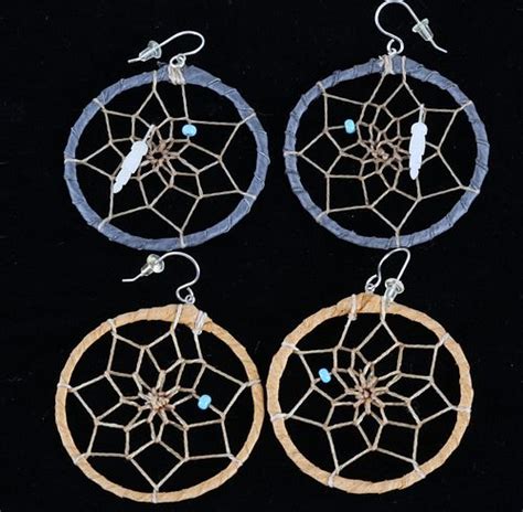 Navajo Silver Dream Catcher Earrings Sets 2 For Sale At Auction From