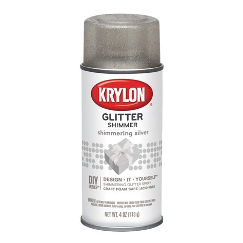 Krylon Glitter Shimmer Spray Paint 4 Oz Shimmering Silver Michaels