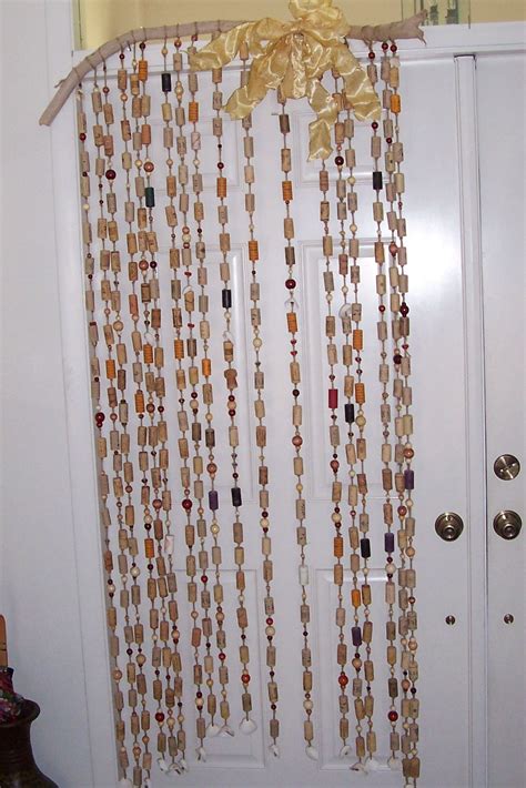 A Cork Glass Bead And Shell Curtain Perfect For The First Apartment