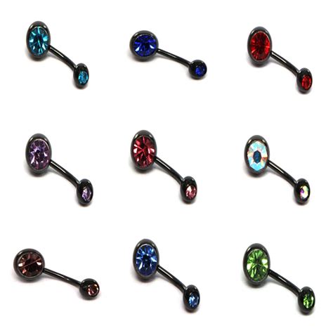 1 Pc Belly Button Rings Crystal Surgical Steel Body Jewelry Anti
