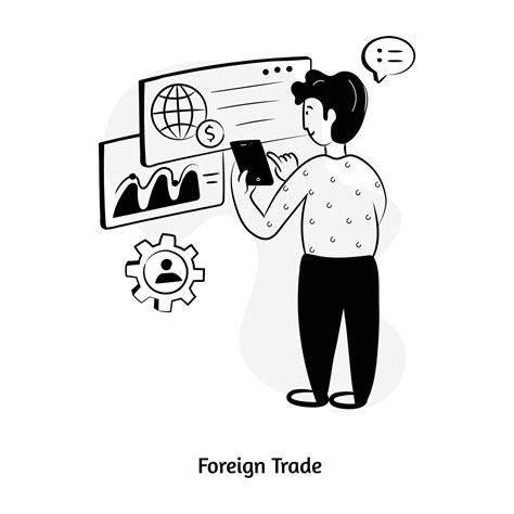 Person Trading Online Hand Drawn Illustration Of Foreign Trade 5259417