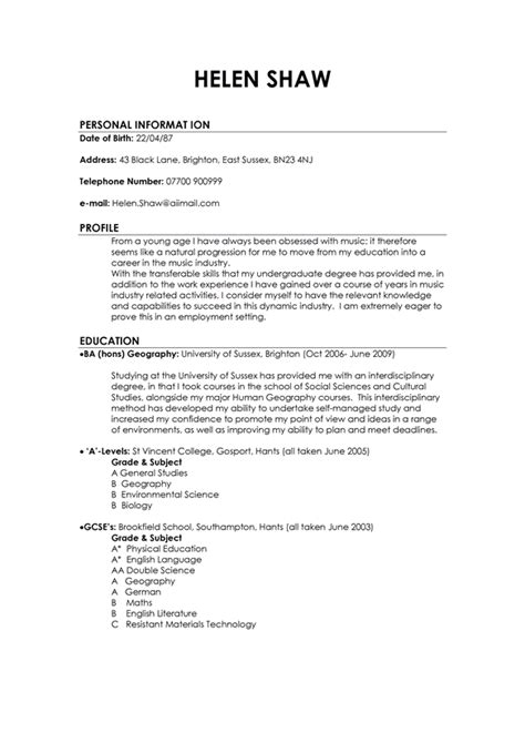 However, many applicants fail to create a strong profile. Curriculum Vitae Personal Statement Samples - http://www ...