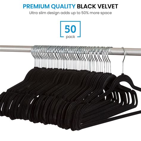 Premium Non Slip Velvet Hangers Clothes Hangers 50 Pack Ultra Thin