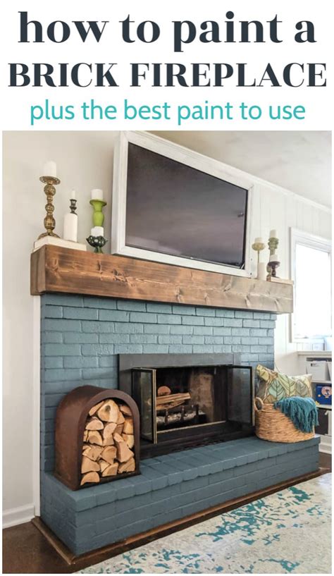 How To Paint A Brick Fireplace The Right Way Lovely Etc