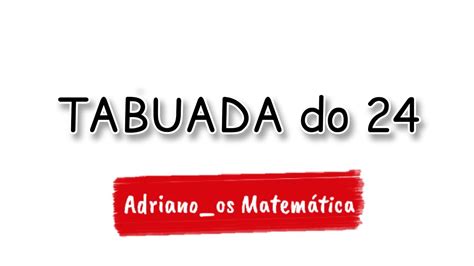 Tabuada Do 24 Completa