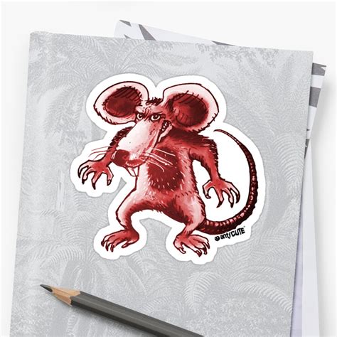 Angry Rat Cartoon Style Sticker By Anticute Redbubble