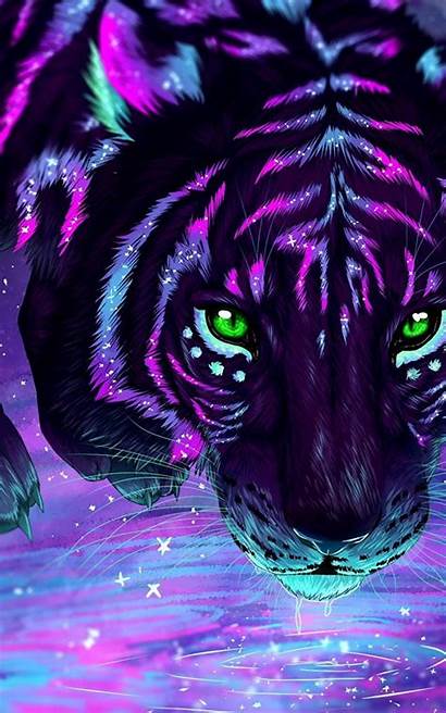 Purple Tiger Eyes Digital Wallpapers Desktop Galaxy