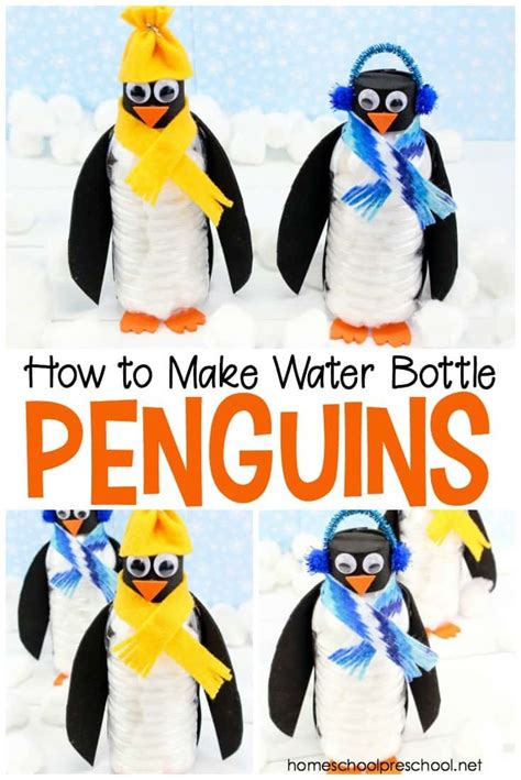 How To Make A Water Bottle Penguin Craft For Kids Penguin Crafts