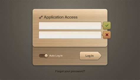 Polished Wooden Login Form Interface Psd Welovesolo