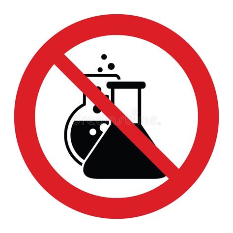 No Chemical Chemicals Free Vector Sign No Gmo Vector Icon The Red