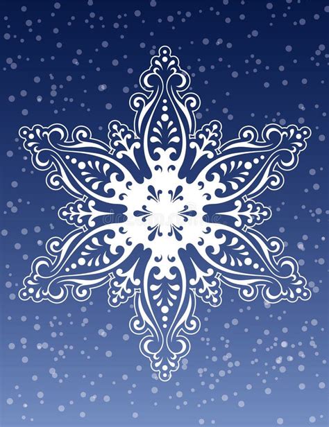 Decorative Snowflake Ornament Vector Stock Vector Illustration Of