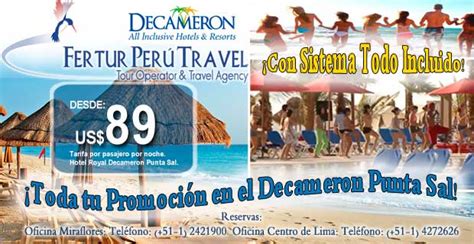 Paquetes Decameron Punta Sal Para Colegios Viajero Peruano