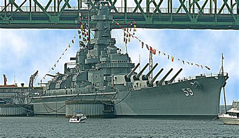 Uss Massachusetts Battleship Cove Falls River Ma Us Navy Ships