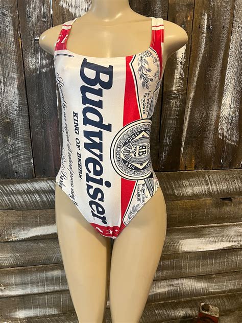 Budweiser One Piece Bathing Suit Etsy