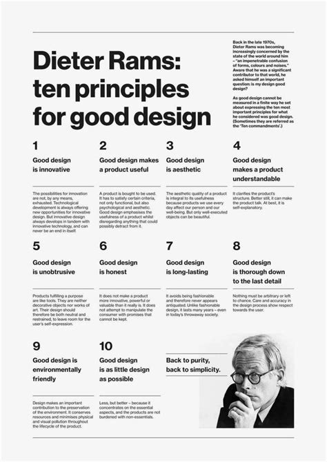 Dieter Rams Ten Principles For Good Design Design Quotes Learning