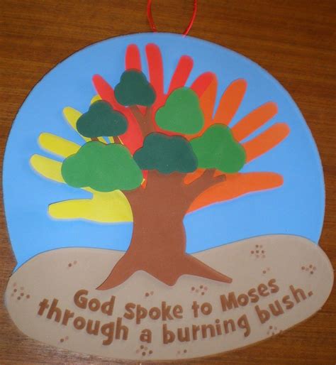 Burning Bush Colored Paper Craft Sundayschoolist