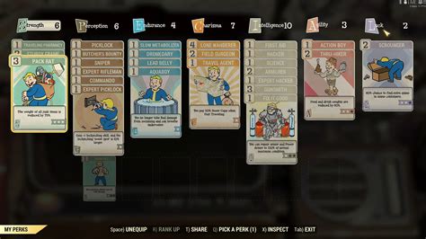 Fallout 76 Complete Guide To Perk Cards