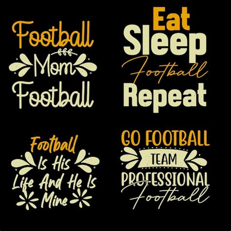 Premium Vector Typographic Football Tshirt Design Bundle