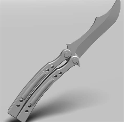 Butterfly Knife Low Poly 3d Model In Melee 3dexport