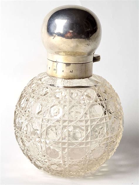 Silver Topped Scent Bottle In Antique Silver Scent Bottles