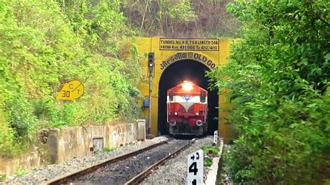 Trains Passing Through Old Goa Tunnel T70 Youtube