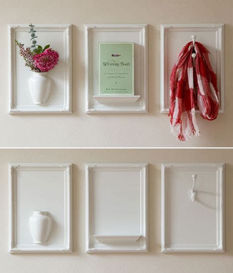 Also, it becomes a good solution, if you have no idea to decorate your empty wall. The New Romanticism: Framed! Easy Decorating Ideas Using Empty Picture Frames