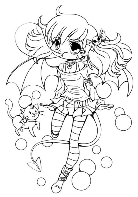 Select from 35919 printable coloring pages of cartoons, animals, nature, bible and many more. Chibi Girl Cute Coloring Sheet For Teenagers - Letscolorit ...