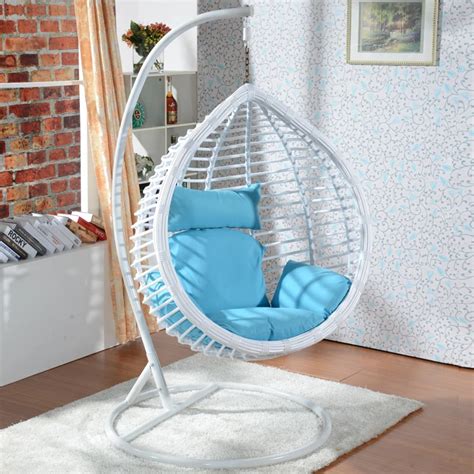 Balcony Cradle Swing Hanging Rattan Chair In The Wicker Rocking Adult
