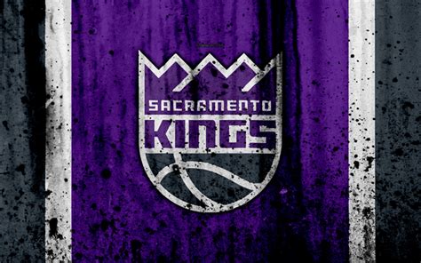 Download Wallpapers 4k Sacramento Kings Grunge Nba Basketball Club
