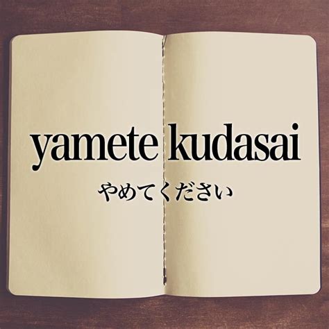 Yamete Kudasai とは？意味！ローマ字から日本語を解説 Meaning Book