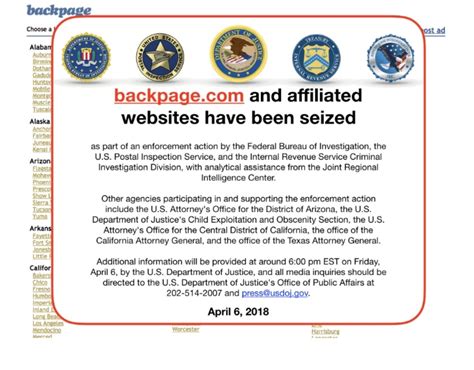 Fbi Shuts Down Sex Classifieds Giant Backpage Abs Cbn News