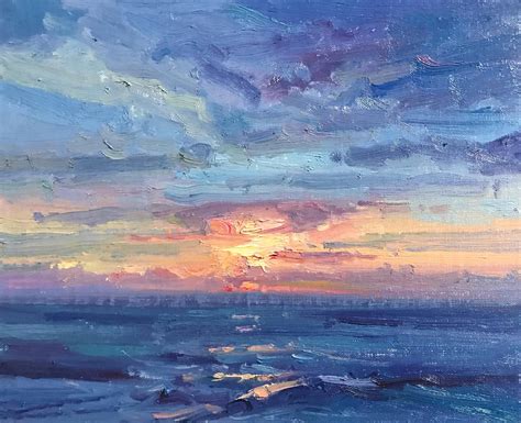 Sunrise Seascape Oil On Canvas X R Art