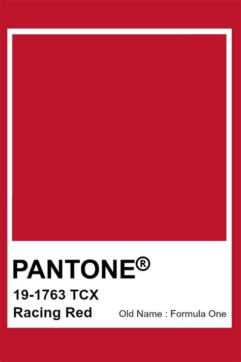 Pantone Racing Red Pantone Red Pantone Colour Palettes Pantone