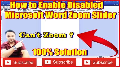 How To Enable Disabled Microsoft Word Zoom Slider Microsoftoffice