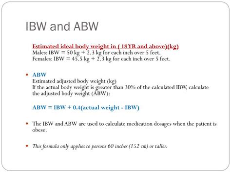 How To Calculate The Ideal Body Weight Formula Haiper