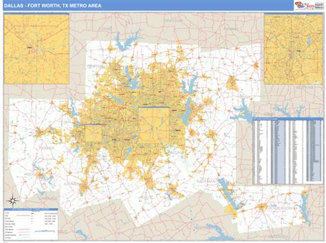 Dallas Fort Worth Texas Zip Code Maps Basic